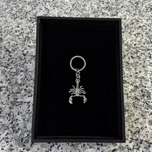 Silver Chrome Steel Y2k Scorpion Grunge Keychain Brand New